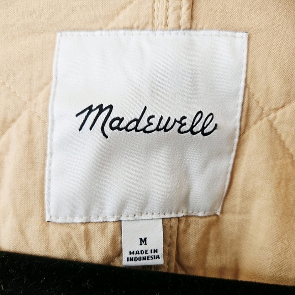 MADEWELL Desert Dune Tan Quilted Lightspun Cotton Cropped Jacket - Picture 11 of 16